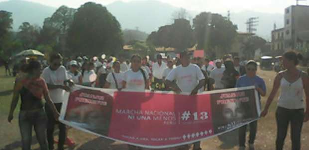 Juanjuí se sumó a la marcha nacional “Ni una menos” - Diario Voces