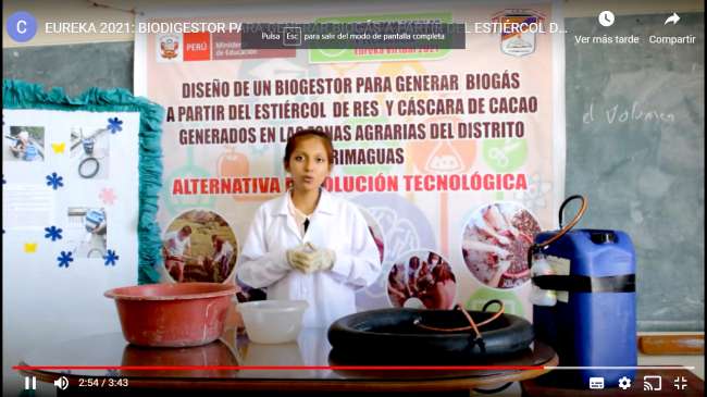 Proyecto “Biodigestor” de I.E.P. Juan Primo Ruiz participa a nivel nacional